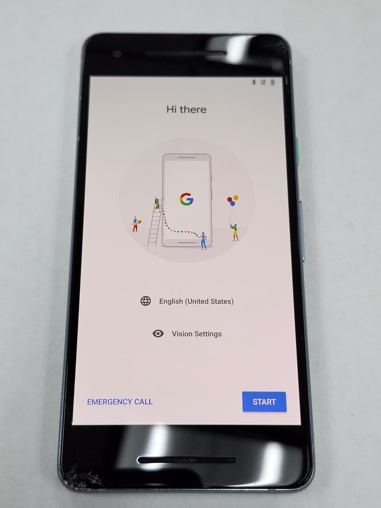 DEFECTIVE – Google Pixel 2 – 64 GB – Blue – Unlocked – G011C – 12628