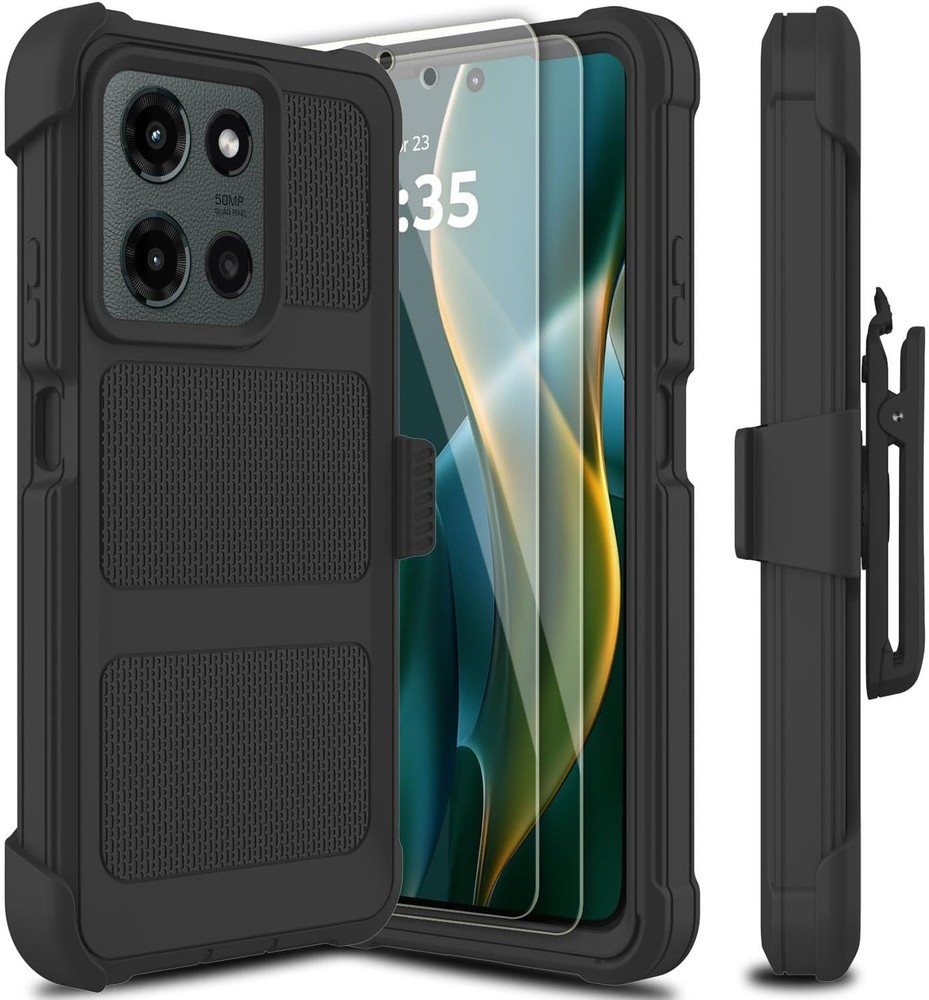 Motorola Moto G 5G 2025/2026 Case, Moto G Play 2026 Case with Tempered Glass Scr