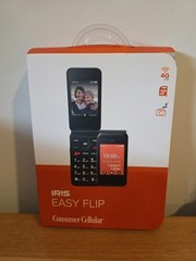 IRIS Easy Flip 2.8″ 8GB Steel Gray Consumer Cellular -SEE DESCRIPTION