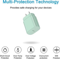 25W USB-C Fast Charger Adapter for iPhone 17, Samsung Galaxy S25/S24