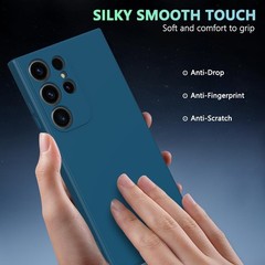 Samsung Galaxy S24 Ultra Case Dark Blue, Scratch Resistant Slim Thin Phone Cover