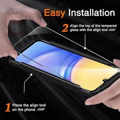 3+3 For Samsung Galaxy A15 Screen Protector Tempered Glass Transparency HD Clear