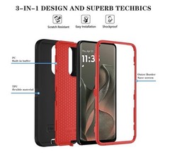 Heavy Duty Shockproof Case for Moto Edge 2025, Rugged Dual Layer, Tough Cover