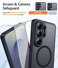 Translucent Matte Black Case for Samsung Galaxy S26 Ultra – Shockproof Military