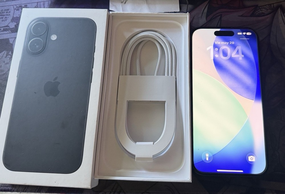 Apple iPhone 16 Plus 128GB Black 48MP eSIM GSM Apple A18 USB-C ATT