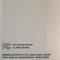Apple iPhone 14 Pro 256GB Black 48MP 5G eSIM A2650 (MQ0N3LL/A)