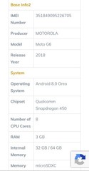 Moto G 6th Gen. XT19-25