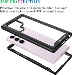 Samsung Galaxy S23 Ultra Case, Built in Screen Protector Full Body Shockproof Bu