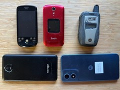 FIVE Cell Phones: Lively, HTC, Motorola, Schok Volt, Nextel; Parts or Repair