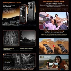 Blackview XPLORE 1 Rugged Phone 12GB 256GB Walkie Talkie 22000mAh Android 15