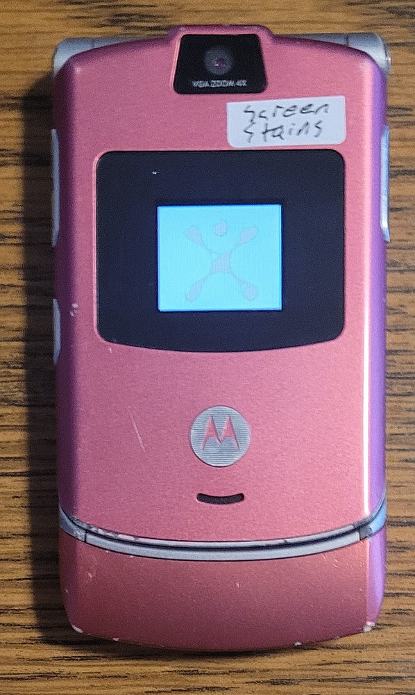 Motorola RAZR V3 – Pink ( Cingular / Unlocked ) Very Rare GSM Flip Phone – READ