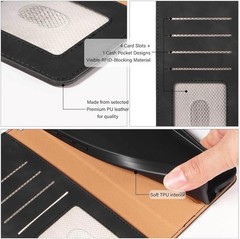 1. For Motorola Edge 2025 Case Wallet RFID Blocking Shockproof Magnetic Closure