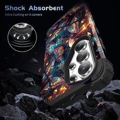 Heavy-Duty Shockproof Case for Samsung Galaxy S26 Ultra, Blue Butterfly Design