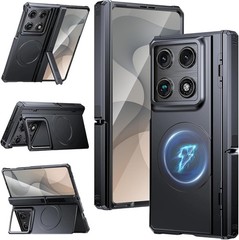 1. For Motorola Razr Fold Case 2026 Magnetic Dual Invisible Kickstand Black 2.