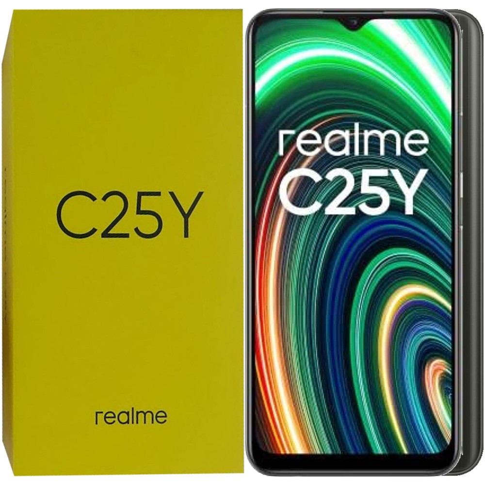 BNIB Realme C25Y Dual SIM 64GB ROM + 4GB RAM Gray Factory Unlocked 4G/LTE GSM
