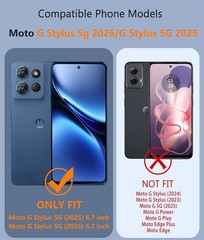 Motorola Moto G Stylus-2025/Stylus-2026 Case: Military Grade Drop Protection Cov