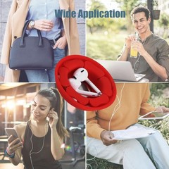 Wired Earbud Case Earphone Headphone Cord Organizer for Earbuds Wrap Soft Silico