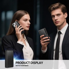 iPhone 13 Case Wallet with Card Holder Women Men, RFID Blocking PU Leather Flip
