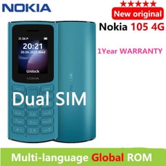 Original Nokia 105 4G Black Red Blue Dual SIM Unlocked cell phone – New Sealed