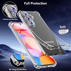 Phone Case for Samsung Galaxy S26 with Tempered Glass Screen Protector, Clear TP