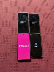 4 Lot Samsung Galaxy S23 Ultra Unlocked, S23 AT&T S21+, S21 Cracked *For Parts*