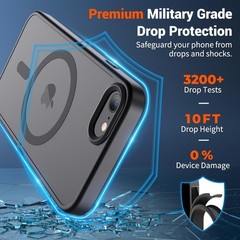 Magnetic for iPhone SE Case 2022 (3rd)/2020 (2nd), iPhone 8 Case Translucent Mat