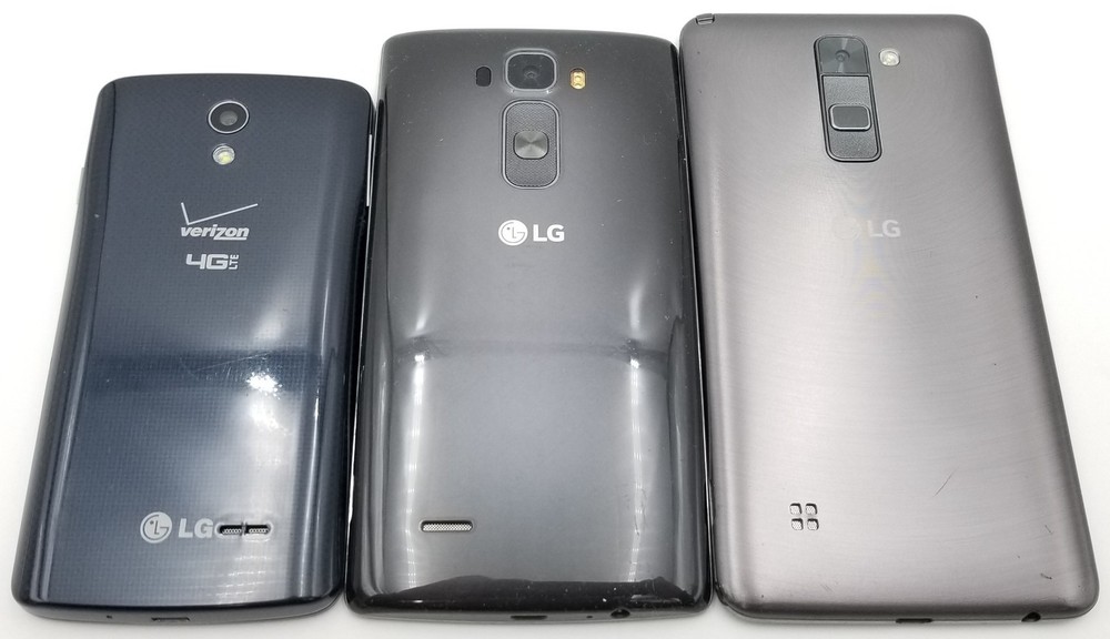 LOT OF 3 – Various LG G Flex Lucid 3 Stylo 2 – Sprint Verizon – FOR PARTS