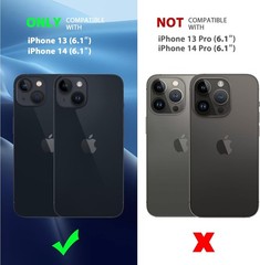 Magnetic Case for iPhone 13 & iPhone 14 6.1 inch, Not Yellowing Anti-Scratch (Ma