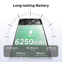 DOOGEE Note59Pro 5G Cell Phone Android 15 32GB+256GB 6250mAh Smartphone NFC AI