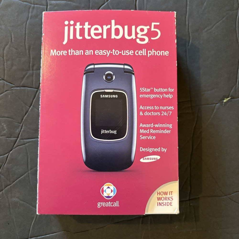 NEW SEALED Samsung JitterBug5 Senior Friendly Cell Phone 5Star Connectivity