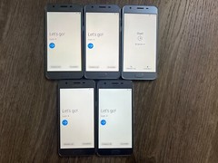 Lot of 5 Samsung SM-J337A 16GB AT&T Android Smartphone