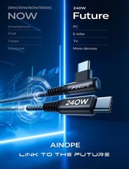 240W USB-C Fast Charger for iPhone 16 Pro Max, iPhone 15 10FT Cable