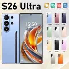 S26 Ultra 5G Smartphone 7.3″ Unlocked Android 15 8GB+256GB Cellphone Dual SIM