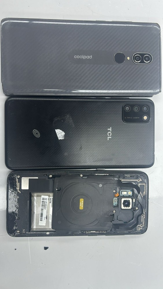 LOT OF 3 PHONES FOR PARTS GALAXY S8,COOLPAD LEGACY, TCL A3X
