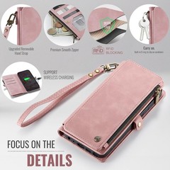for Moto G Stylus 5G (2025 & 2026) Case, RFID Blocking Leather Flip Wallet Rose