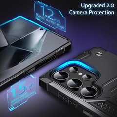 Shockproof Protective Case for Galaxy S24 Ultra, Military Grade with Metal Kicks
