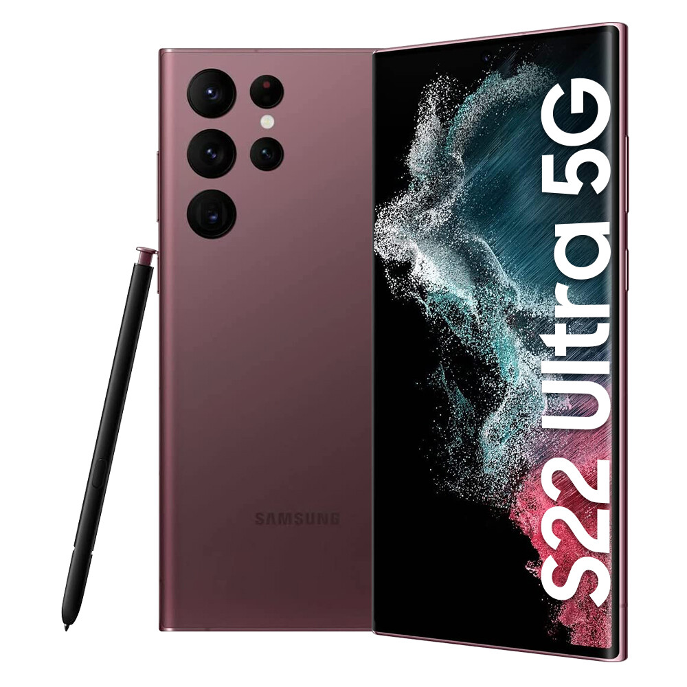 Original Samsung Galaxy S22 Ultra 5G S908U 512GB Unlocked OPEN BOX Burgundy Red