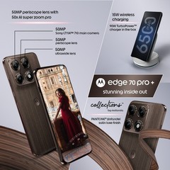 Motorola Edge 70 Pro+ | 256GB | 12GB RAM | PANTONE Chicory Coffee (Wood) | NFC