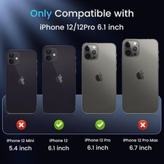 For iPhone 12 /12 Pro Case with Shockproof Protection & Screen Protector MagSafe