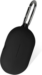 Silicone Case for Beats Solo Buds, Protective Cover with Carabiner (Black)