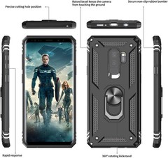 Case for Samsung Galaxy S9 Plus Military Grade with HD Screen Protectors, Stand