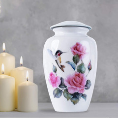 Hummingbird Printed Adult Cremation Urn | Large | 200 Cubic Inches | Multicolor