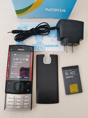 Nokia X3-00 Black on Red Unlocked X3-00 Slider GSM Cellphone
