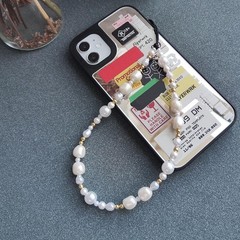 Beaded Phone Charm Y2K Kawaii Handmade Acrylic Lanyard Wrist Strap Keychain
