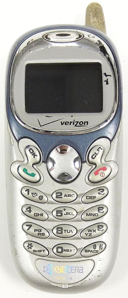 Kyocera Phantom KX414 – Gray and Blue ( Verizon ) Rare Cellular Candybar Phone