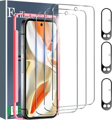 4in1 for Google Pixel 9 pro Tempered Glass 3 Screen Protector + 3 Camera Lens