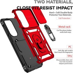 For Samsung Galaxy S26 Plus Case W/ 1x Screen & Slide Camera Protector,Kickstand