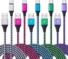 5 Pack 6FT USB Type C Fast Charger for Motorola Razr, Edge