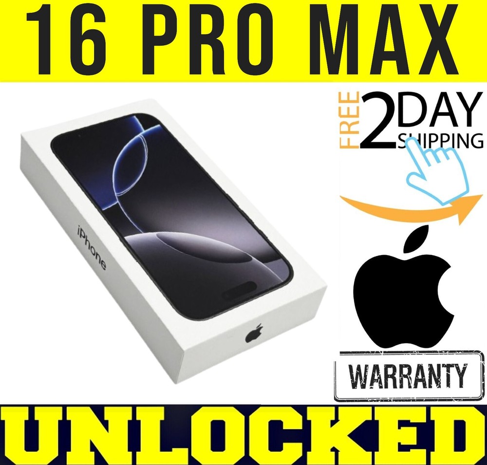 APPLE IPHONE 16 PRO MAX 256GB BLACK (FACTORY UNLOCKED) ✅NEVER ACTIVATED✅❖SEALED❖