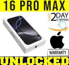 APPLE IPHONE 16 PRO MAX 256GB BLACK (FACTORY UNLOCKED) ✅NEVER ACTIVATED✅❖SEALED❖